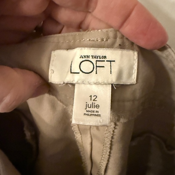 LOFT wide leg tan trousers size 12 - Picture 3 of 6